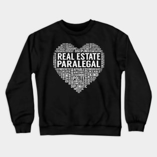 Real Estate Paralegal Heart Crewneck Sweatshirt